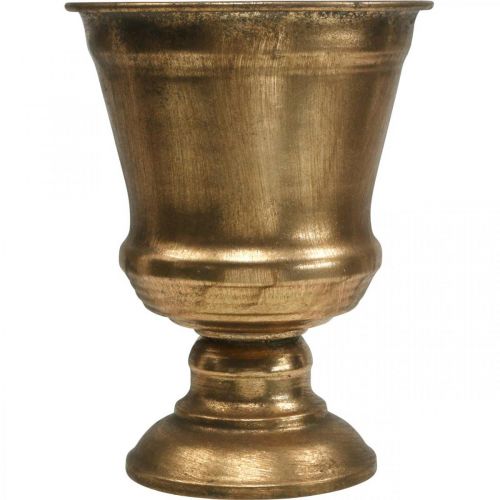 Artikel Pokalvase Gold Optik Kelch Antik Deko Metall Ø14cm H18,5cm