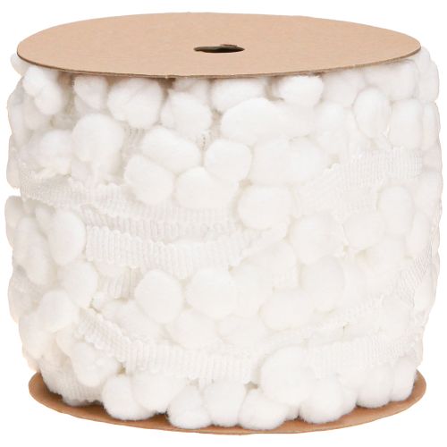 Artikel Pom Pom Band Weiß Dekoband mit Pompoms 20mm 15m