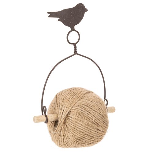 Metall Bandhalter Vogel im Rost-Look mit Jutekordel, 19 cm bestellen | Floristik24.at