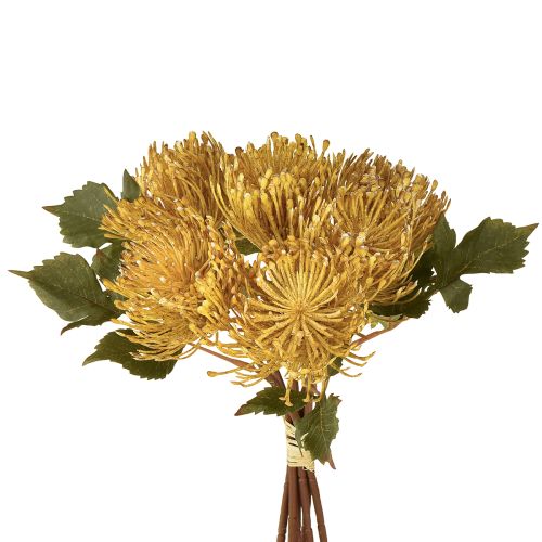 Protea künstlich Leucospermum Nadelkissen Gelb 30cm 6 St