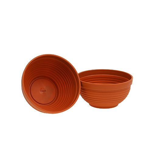 Floristik24 R-Schale Plastik Terrakotta Ø15cm, 10 St