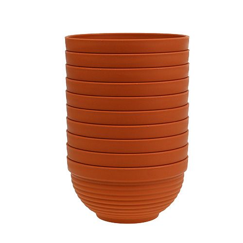 Floristik24 R-Schale Plastik Terrakotta Ø15cm, 10 St