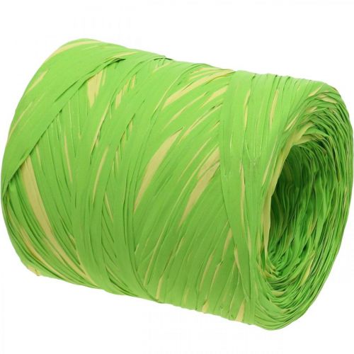Artikel Raffia-Band Grün Gelb Geschenkband Bast 200m