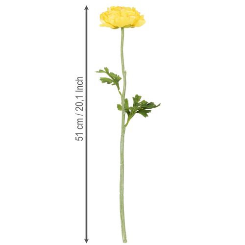 Artikel Künstliche Ranunkel als Einzelblume für elegante und pflegeleichte Dekoration 51cm 3St