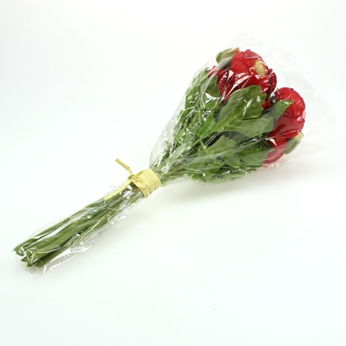 Floristik24 Ranunkelstrauß Rot 30cm