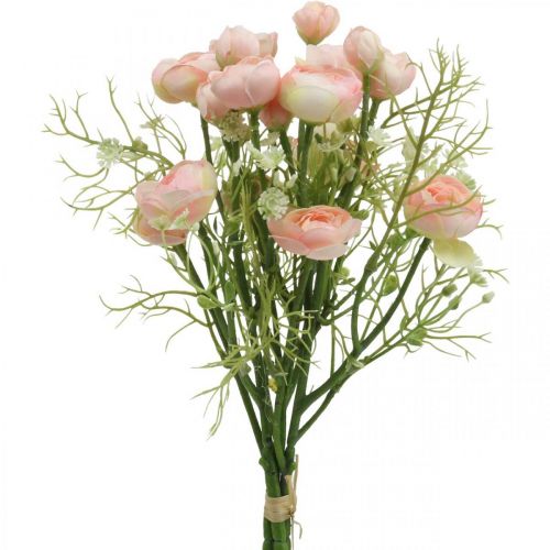 Floristik24 Künstlicher Ranunkel Strauß, Blumendeko, Seidenblumen Rosa L37cm