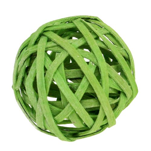 Floristik24 Rattanball Frühlingsgrün Ø4cm 12St