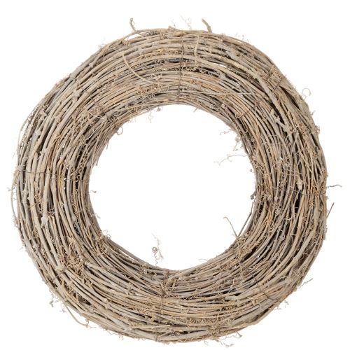 Dekokranz Rattan weiß gewaschen 50 cm für Innenbereich