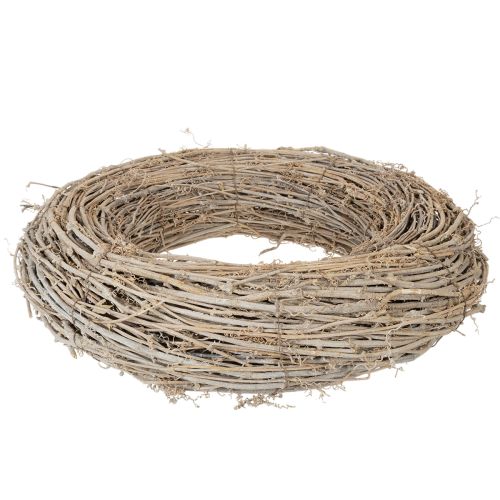 Dekokranz Rattan weiß
