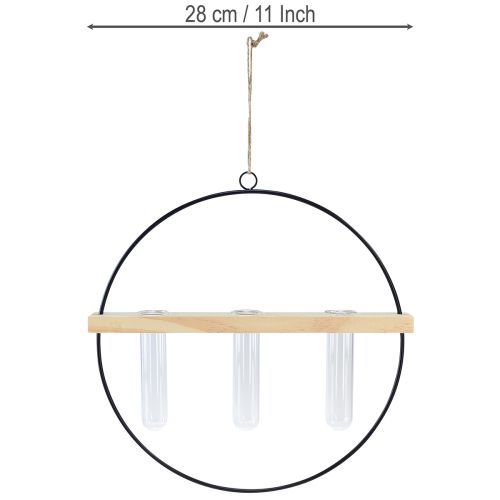 Artikel Reagenzglas Deko Vase Dekoring Metall Schwarz 29×4×29cm