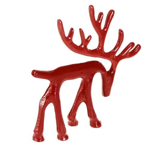 Artikel Rentier Deko Figur Metall Tischdeko Weihnachten Rot 15cm