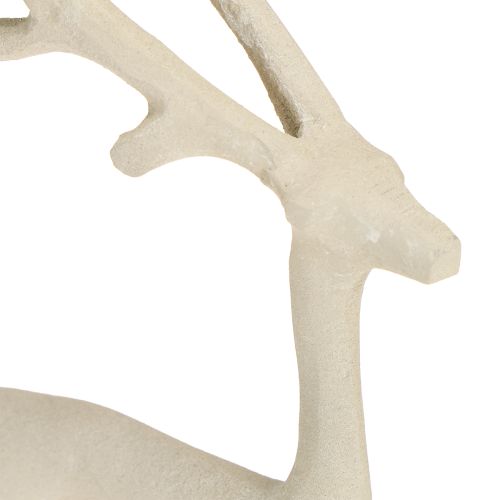 Artikel Rentier Deko Hirsch Figur Metall Grau Ton Optik H27,5cm