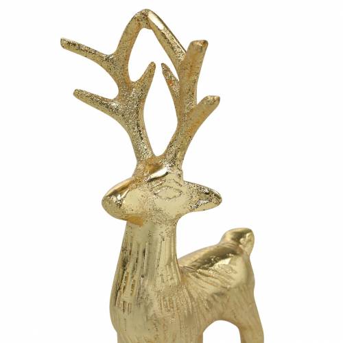 Floristik24 Deko-Rentier Golden Metall 12,5cm × 6,5cm 3St