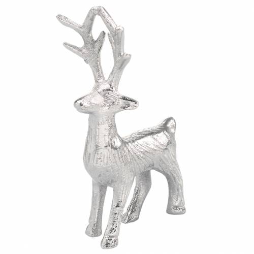 Floristik24 Deko-Rentier Silbern Metall 6,5×H12,5cm 3St