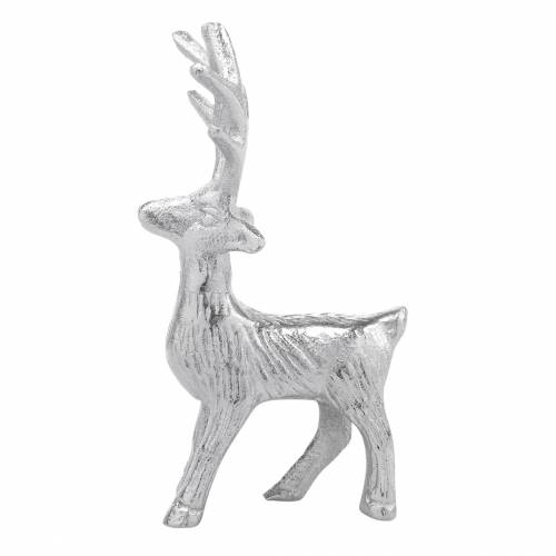 Floristik24 Deko-Rentier Silbern Metall 6,5×H12,5cm 3St