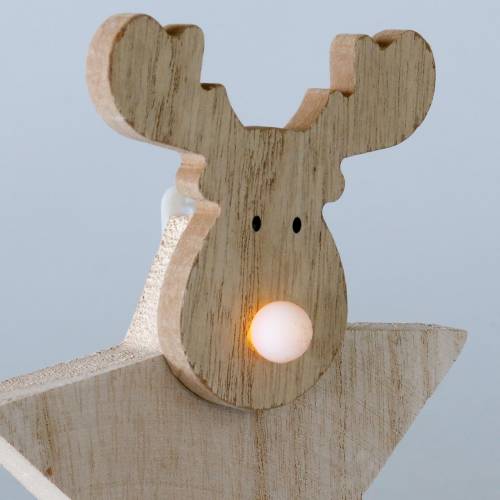 Floristik24 Rentier Weihnachtsdeko Holz 14cm x 17cm