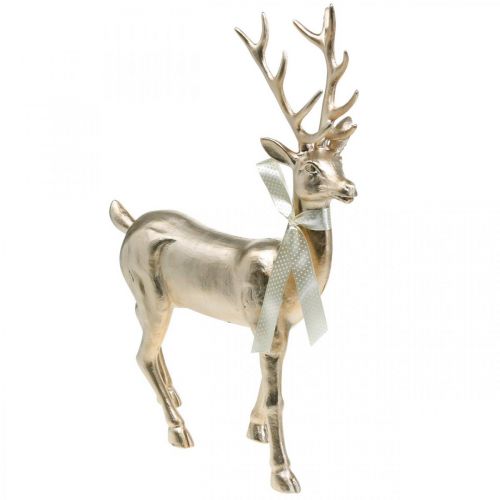 Floristik24 Dekofigur Hirsch Champagner Deko-Hirsch groß Weihnachten 47cm