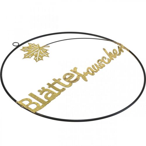 Artikel Fensterdeko Herbst Schriftzug Metall Blätterrauschen 28cm