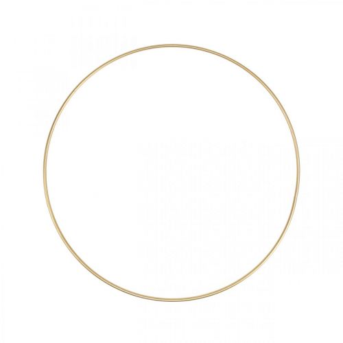 Floristik24 Metallring Dekoring Scandi Ring Deko Loop Golden Ø30cm 4St