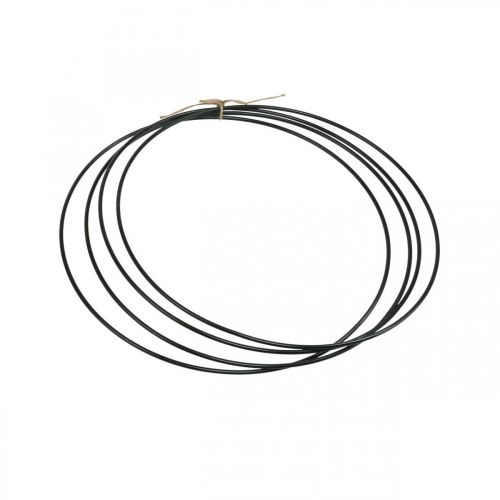 Floristik24 Metallring Dekoring Scandi Ring Deko Loop Schwarz Ø25cm 4St
