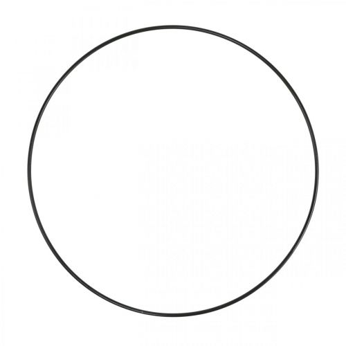 Metallring Dekoring Scandi Ring Deko Loop Schwarz Ø25cm 4St