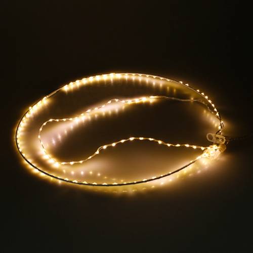Floristik24 Ring mit Micro LED Ø38cm Warmweiß 125L Weiß Für außen und innen