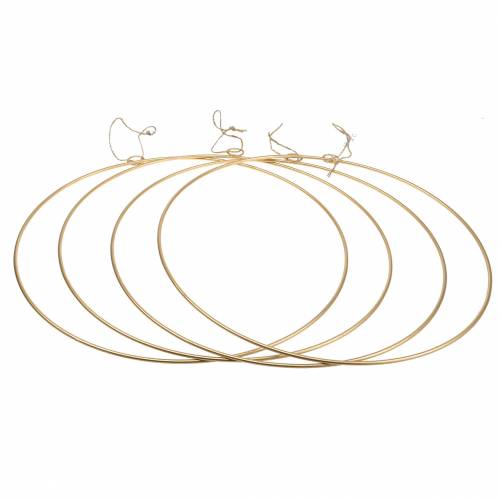 Artikel Deko Ring zum Hängen Gold Ø35cm 4St