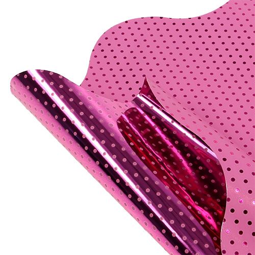 Floristik24 Rondella-Manschette mit Punkten Pink Ø40cm 50St