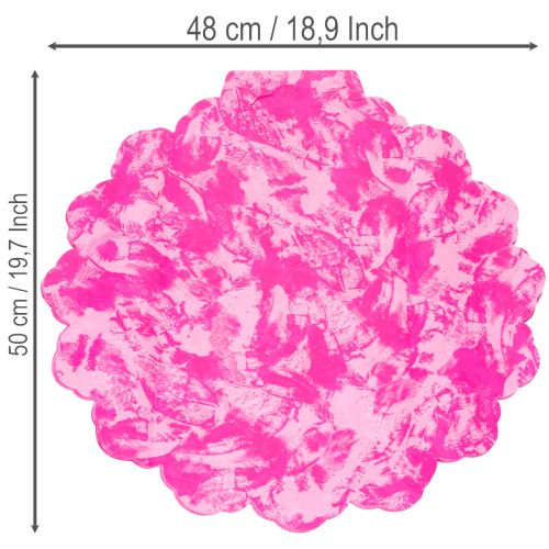Blumenmanschette aus Kunststoff Pink 48 cm Rund | Floristik24.at