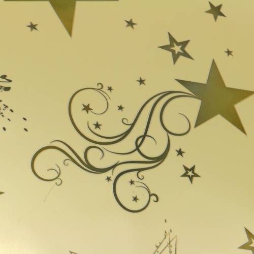 Floristik24 Rondella Manschette Weihnachtsmotiv Gold Ø60cm 50St
