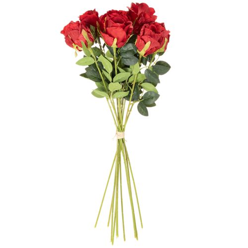 Künstliche Rose 62cm Rot 12er Set Kunstblumen für Dekoration | Floristik24.at