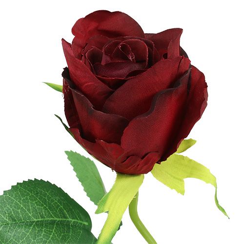 Floristik24 Rose Rot künstlich Ø6cm L50cm