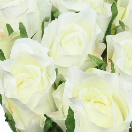 Floristik24 Rose Weiß 42cm 12St