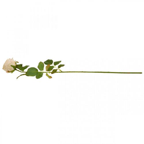 Artikel Rose Cremefarben, Seidenblume, künstliche Rose L74cm Ø7cm