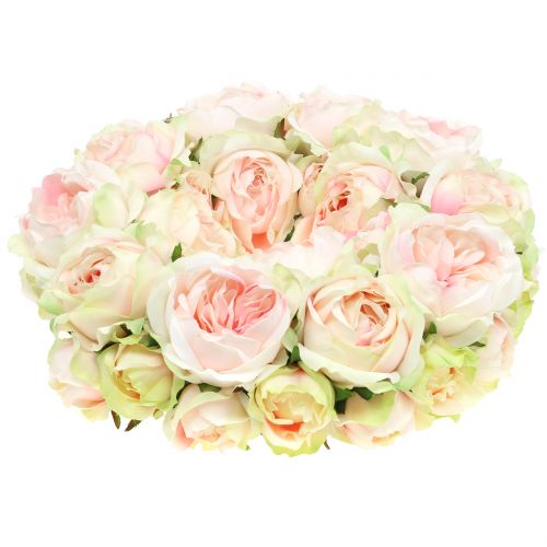Floristik24 Rosenkranz Crème/Rosa Ø30cm