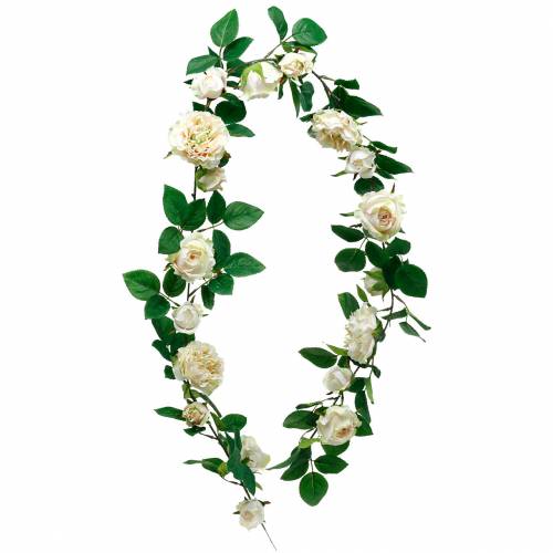 Floristik24 Romantische Rosen-Girlande, Seidenblume, künstliche Rosenranke 160cm