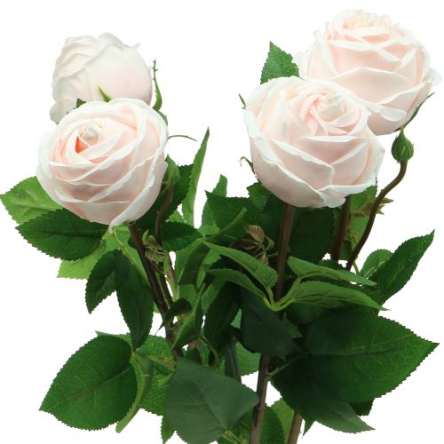 Floristik24 Rosenstrauß Zartrosa 65cm 4 St
