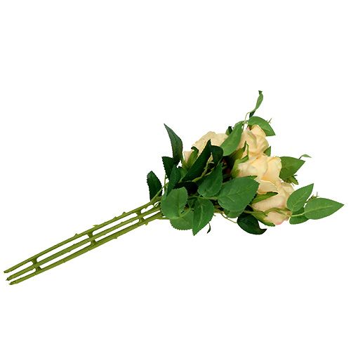 Floristik24 Rosenstrauß Creme L46cm