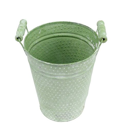 Floristik24 Rosentopf aus Metall Grün Ø12cm H16cm