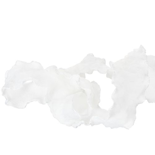 Rüschenband Weiß 25 mm x 10 m Organzaband für Dekoration | Floristik24.at