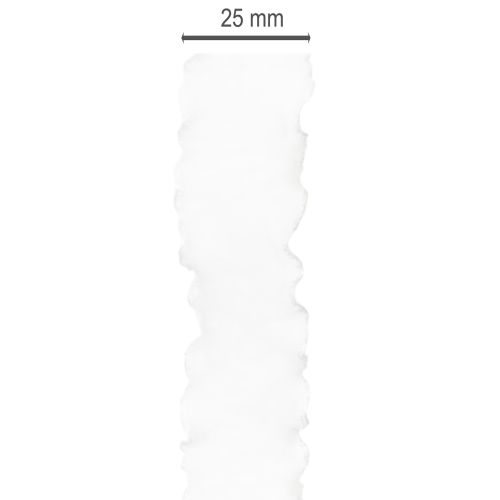 Rüschenband Weiß 25 mm x 10 m Organzaband für Dekoration | Floristik24.at