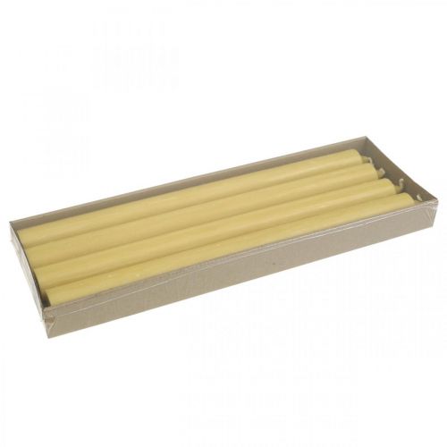 Floristik24 Rustic Kerzen Hohe Stabkerzen durchgefärbt Gelb 350/28mm 4 St