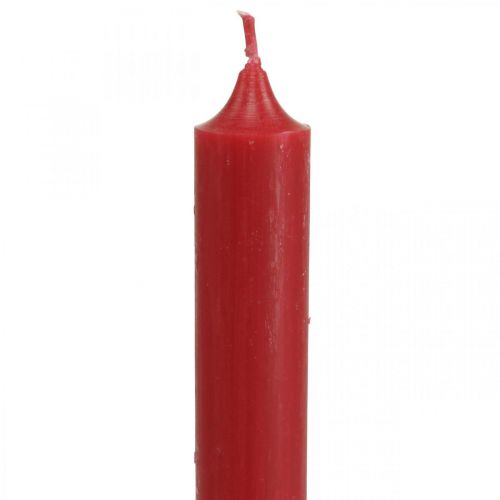 Floristik24 Rustic Kerzen Hohe Stabkerzen durchgefärbt Rot 350/28mm 4 St