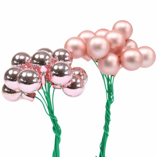Spiegelbeeren Rosa matt/glänzend 1,5cm 140St