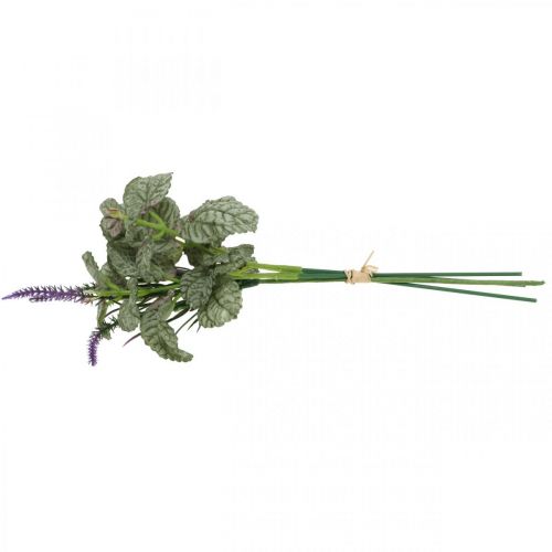 Artikel Künstliche Seidenblumen, Salbei im Bund, Salbei Seidenblume Violett L28cm 4St