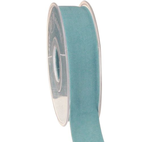 Floristik24 Samtband Blau Schmuckband Band Hellblau 25mm 7m