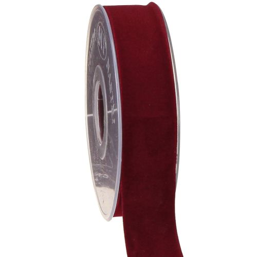 Artikel Samtband Bordeauxrot Schmuckband Rotes Band 25mm 7m
