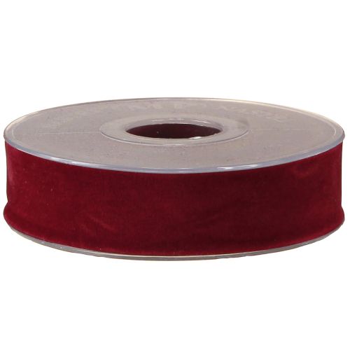 Artikel Samtband Bordeauxrot Schmuckband Rotes Band 25mm 7m
