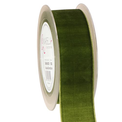 Samtband Dekoband Stoffband Samt Dunkelgrün 40mm 8m