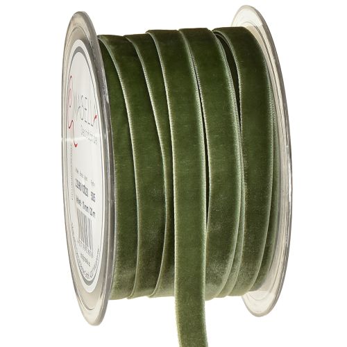 Floristik24 Samtband Geschenkband Dekoband Band Grün B10mm 20m